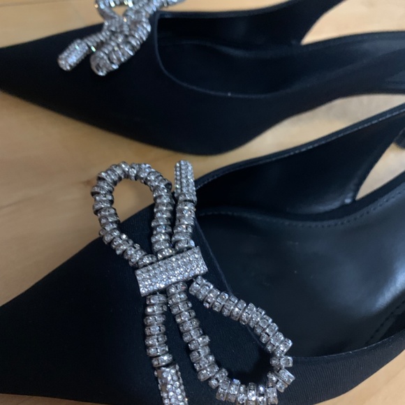 Mango jewelled bow low heel size 39 - Picture 8 of 8
